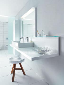 Une salle de bains stylée et épurée @Eoos Une salle de bains stylée et épurée @Eoos