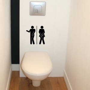sticker humoristique WC